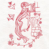 Enchanted Fairy Tale - Rapunzel (Redwork)