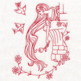 Enchanted Fairy Tale - Rapunzel (Redwork)