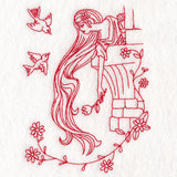 Enchanted Fairy Tale - Rapunzel (Redwork)