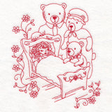 Enchanted Fairy Tale - Goldilocks (Redwork)