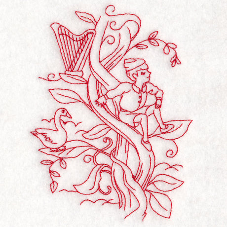Enchanted Fairy Tale - Jack and the Beanstalk (Redwork)