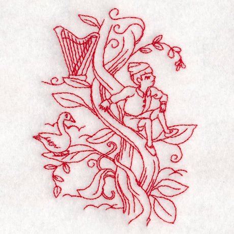 Enchanted Fairy Tale - Jack and the Beanstalk (Redwork)