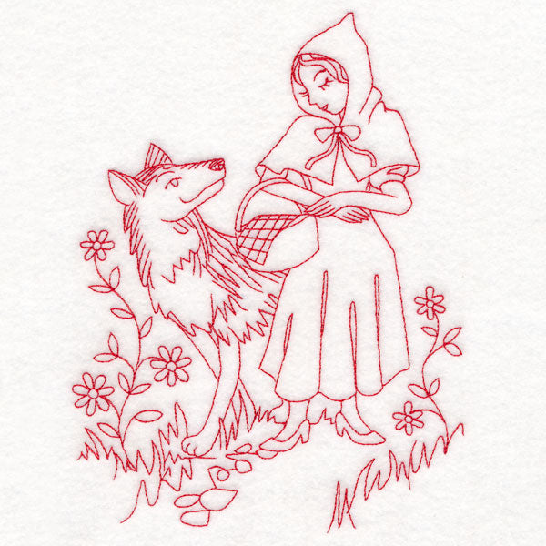 Enchanted Fairy Tale - Red Riding Hood (Redwork)
