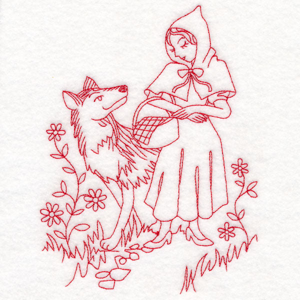 Enchanted Fairy Tale - Red Riding Hood (Redwork)