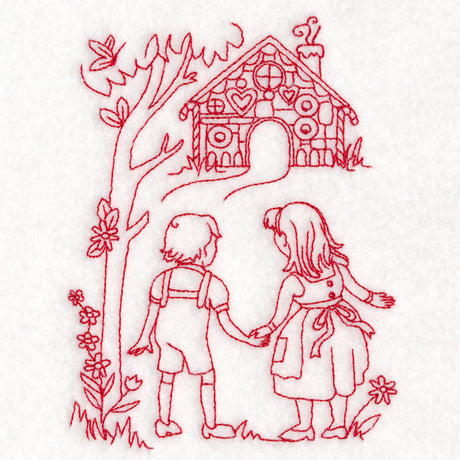 Enchanted Fairy Tale - Hansel and Gretel (Redwork)