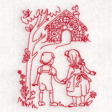 Enchanted Fairy Tale - Hansel and Gretel (Redwork)