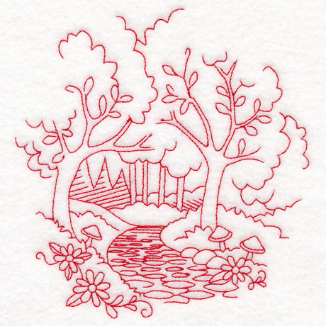 Enchanted Fairy Tale - Forest (Redwork)