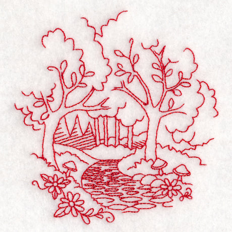 Enchanted Fairy Tale - Forest (Redwork)