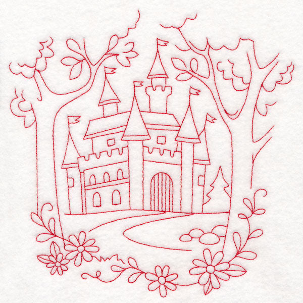 Enchanted Fairy Tale - Castle (Redwork)