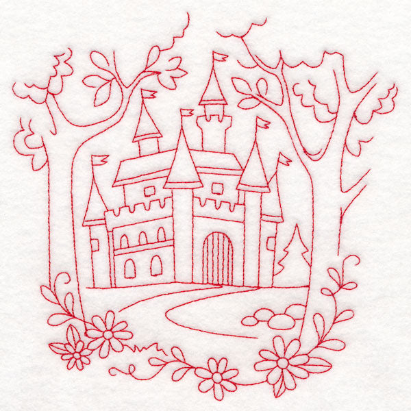 Enchanted Fairy Tale - Castle (Redwork)