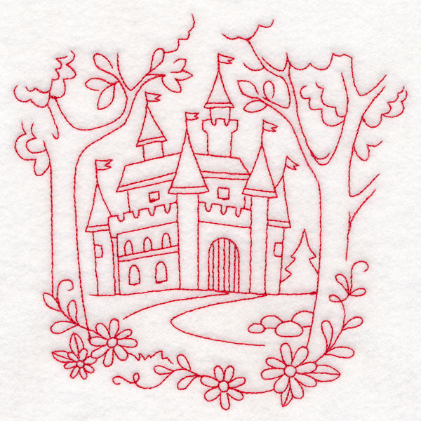Enchanted Fairy Tale - Castle (Redwork)