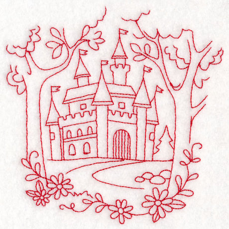 Enchanted Fairy Tale - Castle (Redwork)