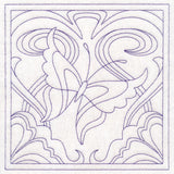 Art Nouveau Floral Quilting - Butterfly (Double Run)