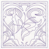 Art Nouveau Floral Quilting - Butterfly (Double Run)