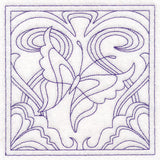 Art Nouveau Floral Quilting - Butterfly (Double Run)