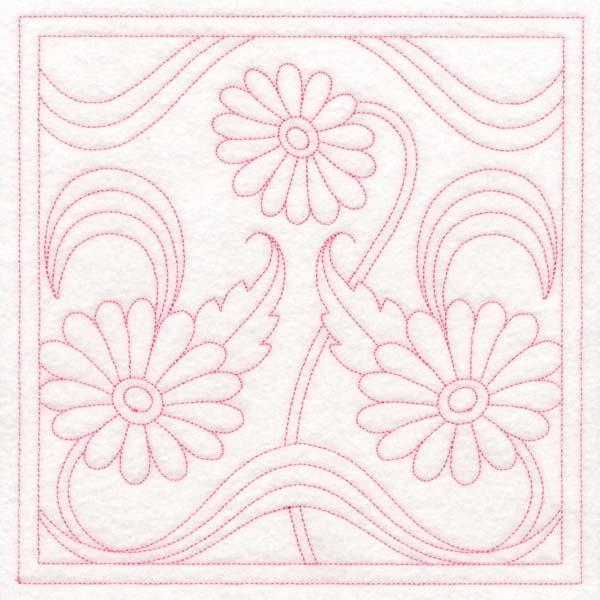 Art Nouveau Floral Quilting - Daisy (Double Run)