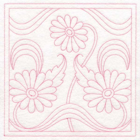 Art Nouveau Floral Quilting - Daisy (Double Run)
