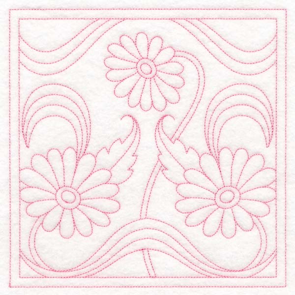 Art Nouveau Floral Quilting - Daisy (Double Run)