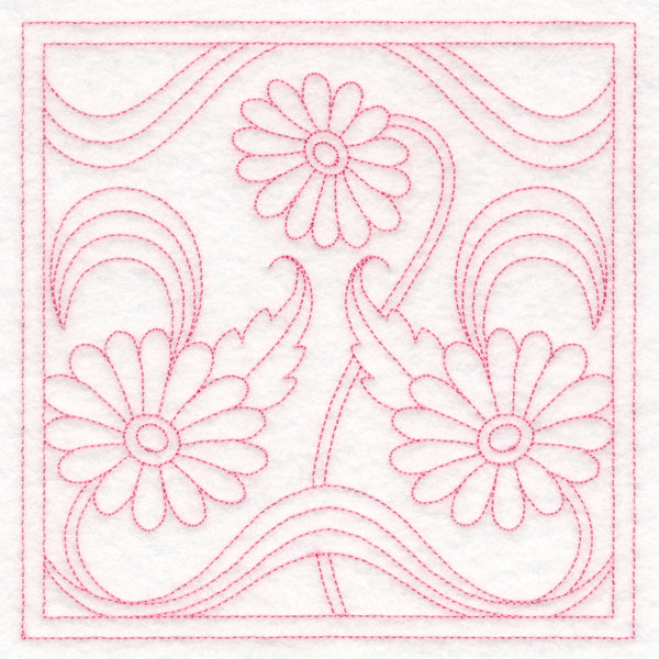 Art Nouveau Floral Quilting - Daisy (Double Run)