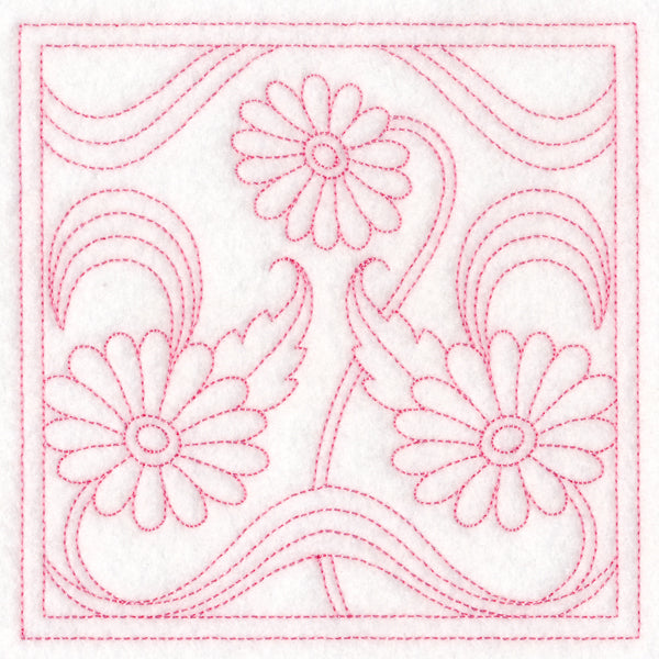 Art Nouveau Floral Quilting - Daisy (Double Run)