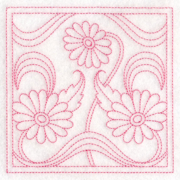 Art Nouveau Floral Quilting - Daisy (Double Run)