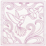 Art Nouveau Floral Quilting - Hummingbird (Double Run)