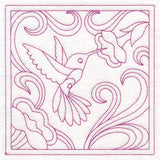 Art Nouveau Floral Quilting - Hummingbird (Double Run)