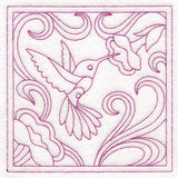 Art Nouveau Floral Quilting - Hummingbird (Double Run)