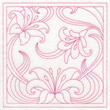 Art Nouveau Floral Quilting - Lily (Double Run)
