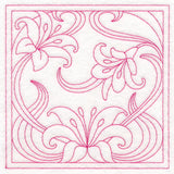 Art Nouveau Floral Quilting - Lily (Double Run)
