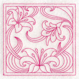 Art Nouveau Floral Quilting - Lily (Double Run)