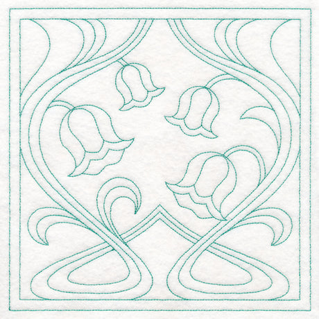 Art Nouveau Floral Quilting - Lily of the Valley (Double Run)