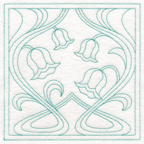 Art Nouveau Floral Quilting - Lily of the Valley (Double Run)