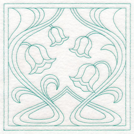 Art Nouveau Floral Quilting - Lily of the Valley (Double Run)