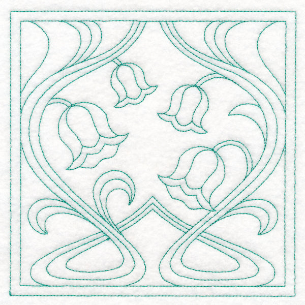 Art Nouveau Floral Quilting - Lily of the Valley (Double Run)