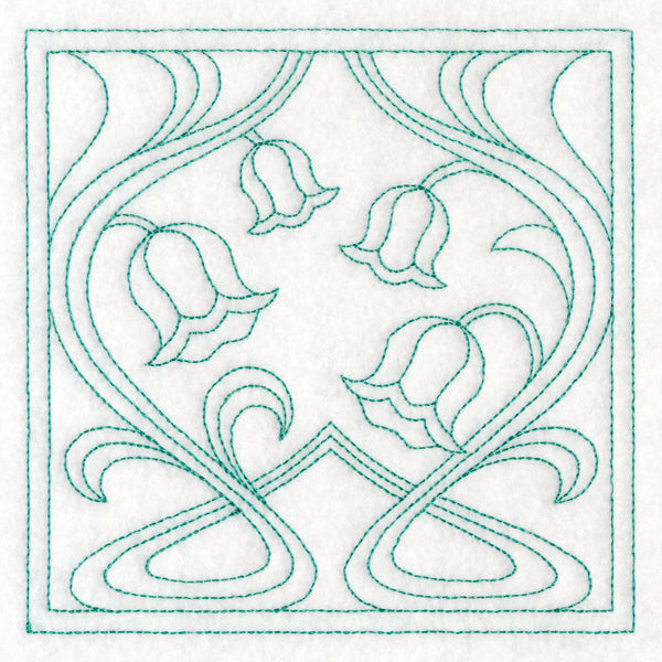 Art Nouveau Floral Quilting - Lily of the Valley (Double Run)