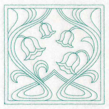 Art Nouveau Floral Quilting - Lily of the Valley (Double Run)