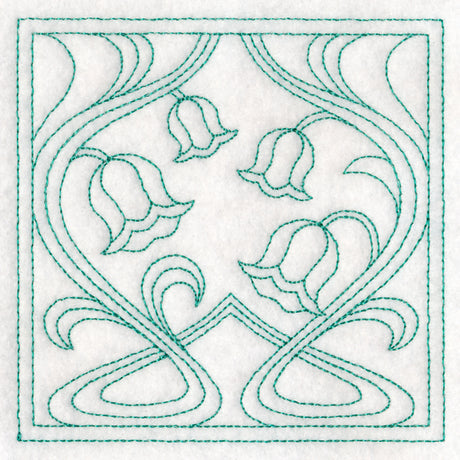 Art Nouveau Floral Quilting - Lily of the Valley (Double Run)