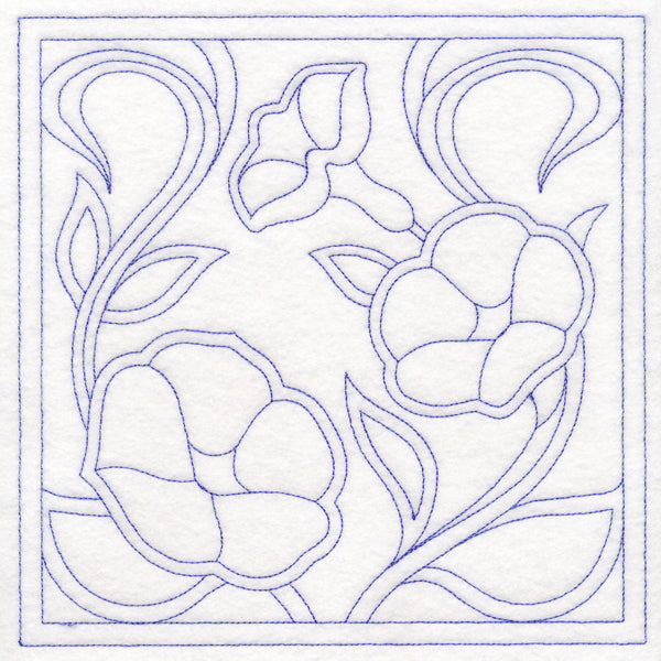 Art Nouveau Floral Quilting - Morning Glory (Double Run)