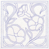 Art Nouveau Floral Quilting - Morning Glory (Double Run)