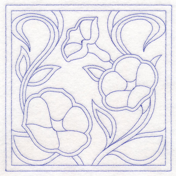 Art Nouveau Floral Quilting - Morning Glory (Double Run)