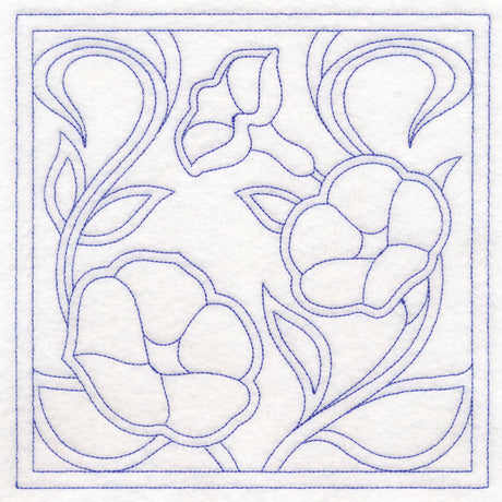 Art Nouveau Floral Quilting - Morning Glory (Double Run)