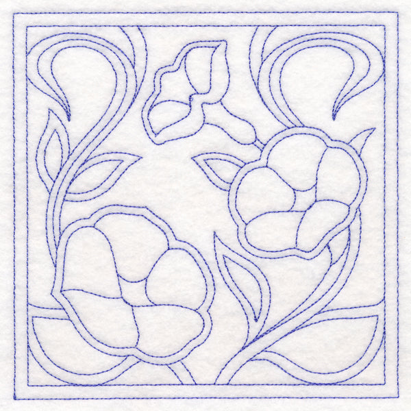 Art Nouveau Floral Quilting - Morning Glory (Double Run)