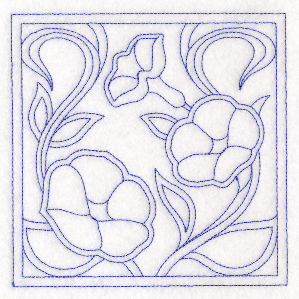 Art Nouveau Floral Quilting - Morning Glory (Double Run)