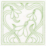 Art Nouveau Floral Quilting - Snowdrop (Double Run)