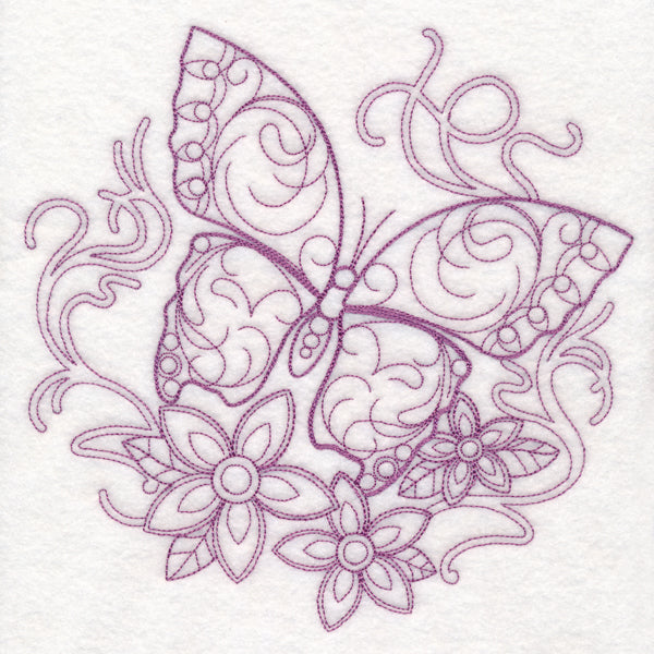 Delicate Butterfly Doodle (Vintage)