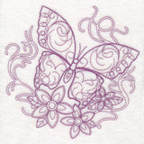 Delicate Butterfly Doodle (Vintage)