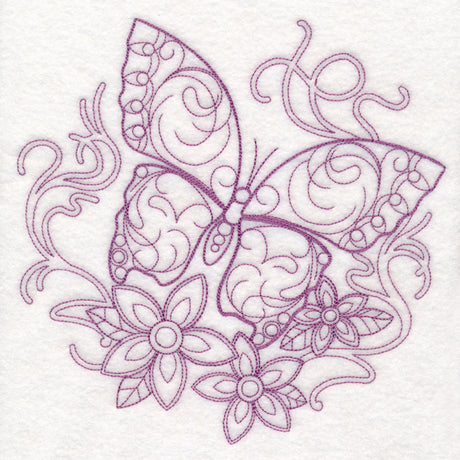 Delicate Butterfly Doodle (Vintage)