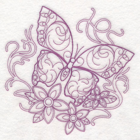 Delicate Butterfly Doodle (Vintage)