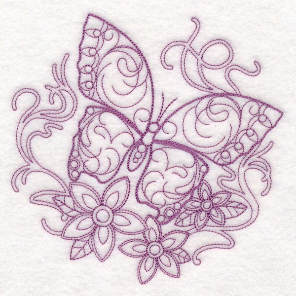Delicate Butterfly Doodle (Vintage)